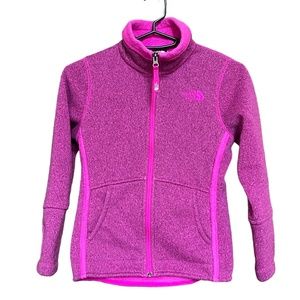 The North Face Crescent fleece lined sweater, Jacket, Magenta Heather, Size S